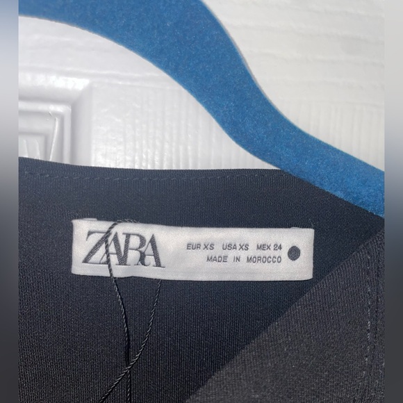 ZARA ZW Collection Black Skater Dress Flounce Hem LBD 4043/041 Size XS $149 - Picture 8 of 16